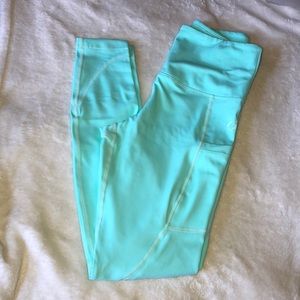 Mint green high waist leggings